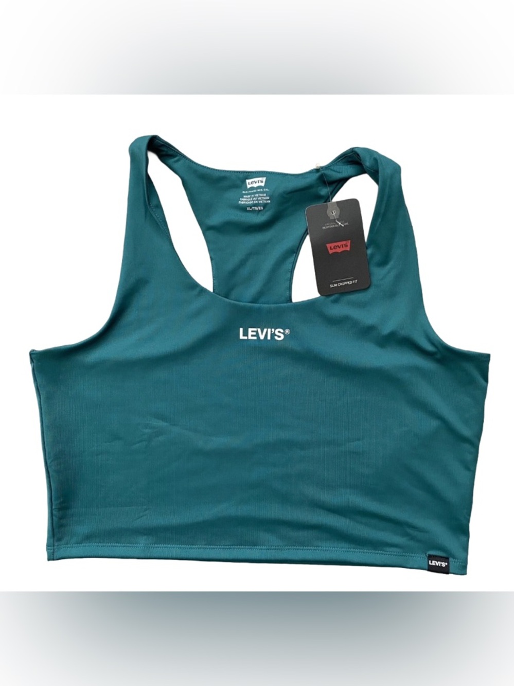 Levi's Women's Graphic Racer Half Tank Green Size X-Large NWT